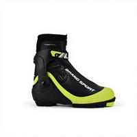 Raquettes à neige en cuir BS - Chaussures d'hiver imperméables complètement imperméables pour le ski, bottes de ski pour adultes