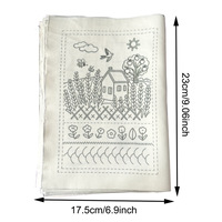 Livre de broderie en lin en gros, personnalisé OEM, pré-imprimé, pour la pratique de la broderie, idéal pour les débutants, livre d'apprentissage de la couture DIY