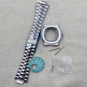 Kit de boîtier en acier inoxydable 316L miroir saphir argenté de 42mm pour boîtier de montre en verre de mouvement NH38 pièces de réparation de couverture arrière - Product Image 1