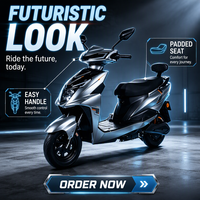 Nouvelle conception de moto électrique avec écran numérique, système de verrouillage intelligent antivol, carrosserie aérodynamique pour les jeunes conducteurs en voyage