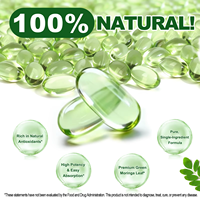 Prix de gros Suppléments à base de plantes superaliments verts Capsules molles de feuilles de Moringa pures pour le soutien de la mobilité