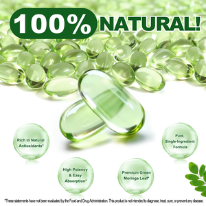 Suplementos Herbales de Superalimentos Verdes a Precio de Mayoreo, Cápsulas Blandas de Hoja de Moringa Pura para Apoyo a la Movilidad - Product Image 3