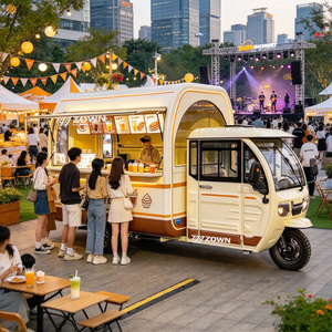 Carrito de Comida Eléctrico Totalmente Personalizado con Armarios de Almacenamiento Integrados, Camioneta de Catering Móvil para Venta de Helados y Comida Rápida - Product Image 1