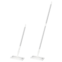 Balai anti-poussière électrostatique jetable à base EVA, manuel, avec manche extensible, léger (<2kg), pour nettoyage humide et sec des sols domestiques