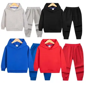 Oem Cotton Teen Boy Clothes Long Jersey Set Sweat Shirt And Pant Set 2pic Baby Tracksuits Matching Kids Clothing Sweat Suit
