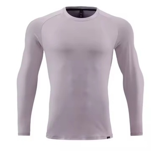 Custom Outdoor Fitness Running Wear Knitted Print Breathable Quick-Dry Thin Elastic O-Neck Sports <b>Long</b> Sleeve T-Shirt Men - Product Image 2