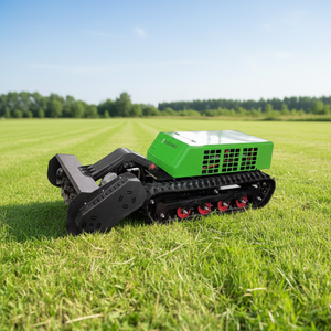 Electric Remote Control Crawler Lawn Mower for Hillsides and Fields <b>Battery</b> Powered Grass Cutter for Steep Slopes - Product Image 1