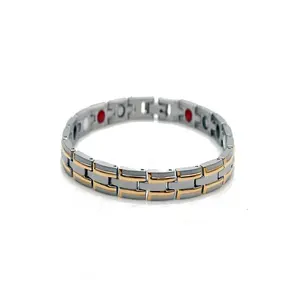 Fashion Gold+Silver Plating Ladies 4 in 1 Bio Magnetic Bracelet, Healthcare Bracelet