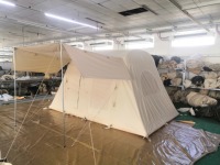 Tente de camping automatique 250x220x155cm, une chambre, en polyester et coton, enduite argentée, imperméable, quatre saisons, pour le glamping familial
