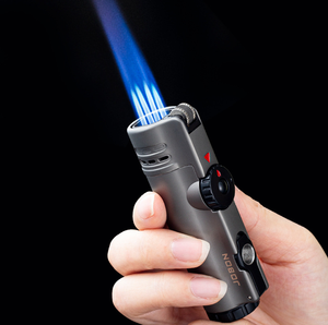 Isqueiro portátil com chama a jato, acessório para fumar cigarros e charutos, gás butano recarregável com caixa de presente - Product Image 3