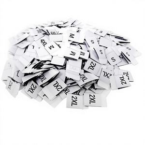 Etiquetas de Talla Personalizadas de Satén Tejido de Alta Calidad, Venta Directa de Fábrica, Corte Láser, Estampado en Caliente, Ecológicas, Autoadhesivas, PET - Product Image 1