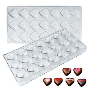 Moldes de <span class=keywords><strong>Policarbonato</strong></span> Transparente de Grado Alimenticio 3D para Chocolate, Forma de Corazón, Ciruela y Mahjong - Product Image 5