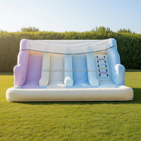 Château gonflable de couleur pastel gonflable bon marché et de haute qualité