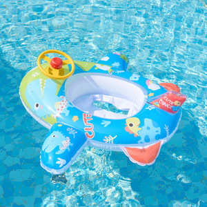 Bouée gonflable en forme d'avion pour enfants, design de dessin animé, pour utilisation en piscine - Product Image 3