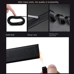 Thắt lưng da thật có logo tùy chỉnh, khóa tự động bằng hợp kim, da bò nguyên tấm cao cấp, dành cho nam - Product Image 3