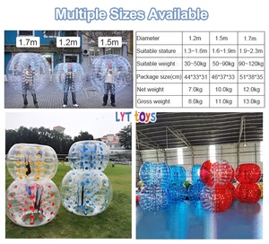 ลูกบอลกันกระแทกมาตรฐาน CE สำหรับมืออาชีพ ขนาด 0.8 มม. ทำจาก PVC สำหรับเล่นฟุตบอลแบบ Bubble Soccer อุปกรณ์สันทนาการกลางแจ้ง - Product Image 5