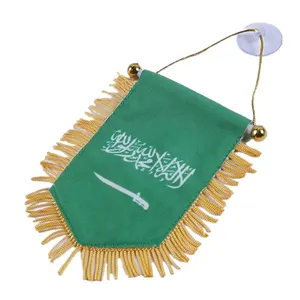 Mini Bandera de poliéster con impresión por sublimación, bandera del Día Nacional de Arabia Saudita, fútbol, Club