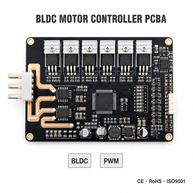 BLDC Motor Controller PCBA PWM Inverter Circuit Board Customized PCB Assembly Service for Industrial Control