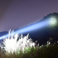 Lampe Torche LED Puissante à Longue Portée, Rechargeable, Étanche et Portable, avec Affichage Électronique en Plastique