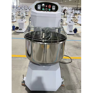 Moulin à farine de blé et de maïs commercial à double action et deux vitesses 20-60L, contrôle numérique, en acier inoxydable de qualité alimentaire, spirale à pâte - Product Image 3