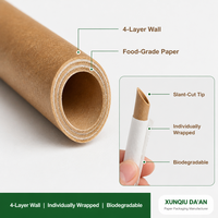 Pailles en papier biodégradables, recyclables, jetables, en vrac, emballées individuellement, de qualité alimentaire, compostables, pour café et thé