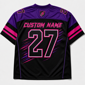 Maillot de football imprimé intégral à manches courtes, coupe oversize en mesh, style streetwear, pour fans, t-shirt de sport - Product Image 4