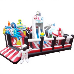 Parque de atracciones inflable gigante para niños al aire libre con temática espacial - Product Image 1