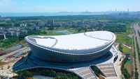 Bangunan Stadion Struktur Baja Bentangan Lebar, Gedung Olahraga Prefabrikasi, Rangka Atap Gimnasium, Galvanis Celup Panas, Pemasangan Cepat