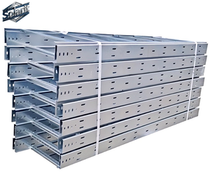 Support de câbles industriel ventilé/perforé en acier galvanisé, type plateau multi-trous, capacité 80 pièces - Product Image 1