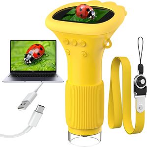 Microscopio Digital para Niños 1000X, Óptica Monocular, Pantalla LED, Pantalla HD de 2MP, Juguete Educativo de Exploración Científica - Product Image 4