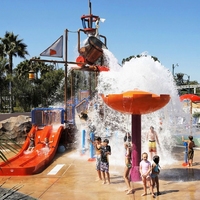 Toboggans aquatiques à déversement pour complexes hôteliers, équipements de jeux aquatiques, parcs aquatiques, structures de jeux aquatiques