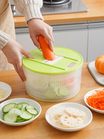 Fabrieksgroothandel handmatige plastic huishoudelijke multifunctionele grote capaciteit keuken handmatige groentewasser voedseldehydrator