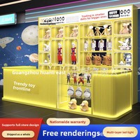 Vitrine d'animation avec peinture effet cuivre et éclairage LED pour jeux vidéo, machines à poupées, magasins et présentoirs de points de fidélité