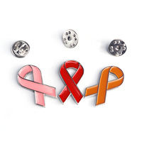 Broche d'écusson en ruban rose en émail doux, épingle de revers orange pour la sensibilisation au cancer du sein, Offre Spéciale