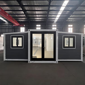 Maison en acier coloré à double <span class=keywords><strong>aile</strong></span>, boîte d'expansion, appartement avec salle de bain, motif de briques, application extérieure - Product Image 2