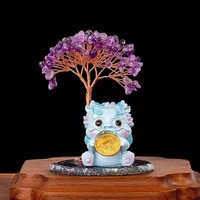 Фэншуй милое Счастливое дерево, гравий, натуральный камень