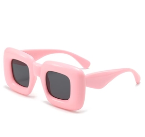 Gafas de Sol Cuadradas Divertidas y Lindas para Mujer, Estilo Moderno, Personalizadas, Inflables, con Protección UV400, para Fotos Urbanas - Product Image 3