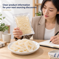 Spaghetti de Konjac HALAL Épais 270g Sacs Transparents 30 Sacs par Carton Durée de Conservation 18 Mois À Rincer 4x Eau Chaude