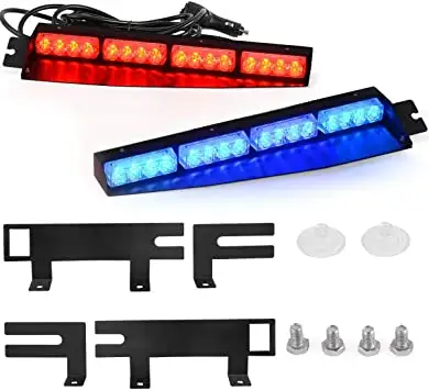 Multifunction Red And Blue Warning Light