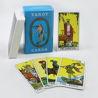 Vente en gros de cartes de tarot populaires de haute qualité, cartes de tarot bleues à impression personnalisée avec guide
