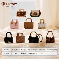 TikTok Viral Mini Diamond-Quilted Clasp Bag Building Block Set-DIY Assembly, Model Display Toy, Hadiah untuk Anak Perempuan