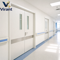 Porte de protection radiologique économique, porte en PVC doublée de plomb pour les unités de soins intensifs, dans les hôpitaux