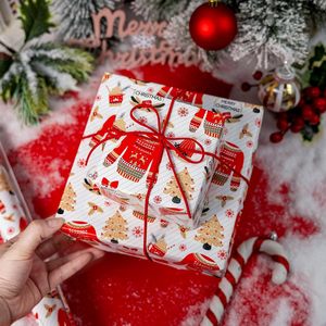 Christmas Wrapping <b>Paper</b> <b>Roll</b> 17 Inch X 33 Feet Red White Sweater Tree Design Eco Friendly Gift <b>Wrap</b> - Product Image 5