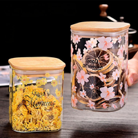 Contenants de rangement pour garde-manger domestique, boîtes de conservation alimentaire en verre personnalisées, pots en verre pour la cuisine