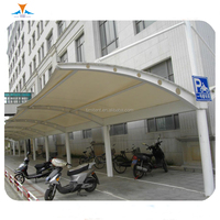 Abri de stationnement TIMI avec toit en toile, structure en acier, auvent pare-soleil pour voiture, bus, vélo, électromobile