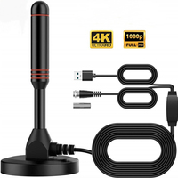 Hdtv antenne numérique active à angle libre antenne de télévision intérieure antenne de télévision numérique avec amplificateur de signal
