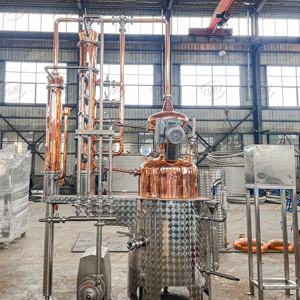 Destilador de torre de cobre de 100L para whisky, Vodka, cerveza, bricolaje, fabricación de bebidas espirituosas, bomba usada, caja de cambios - Product Image 4
