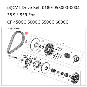 <span class=keywords><strong>CF</strong></span> <span class=keywords><strong>ATV</strong></span> UTV 450 500 <span class=keywords><strong>520</strong></span> 550 600 Taille de la courroie d'entraînement 35.9*939 OEM 0180-055000-0004 Pièces de moto - Product Image 2