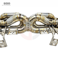 Escape Trasero SDO Ultraligero de Titanio para Porsche 718 Cayman GT4 4.0L 2019-2024, Silenciador de Alto Rendimiento con Válvula y Puntas Negras
