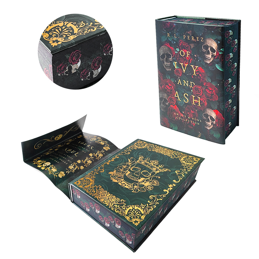 China Custom Books On Demand Full Color Custom Hardback Hardcover Book Colored End Pages and Sprayed Edges Printing